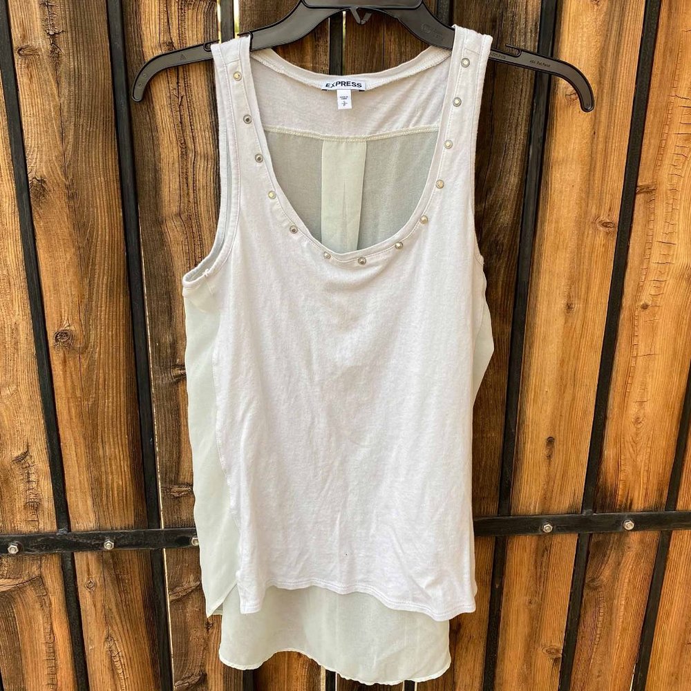 Express Light Blue Jeweled Tank Top – size small